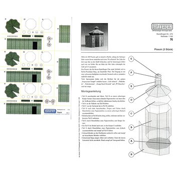 Paper model - Pissoir (3 Stück) Paper model - Pissoir (3 Stück)