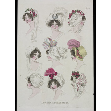 Fashion plate - London Head Dresses Fashion plate - London Head Dresses