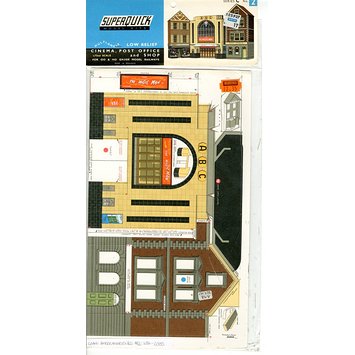 Paper model - Cinema, Post Office and Shop Paper model - Cinema, Post Office and Shop