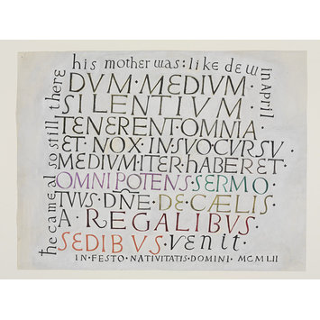 Calligraphy - Dum medium silentium : calligraphy, 1952 Calligraphy - Dum medium silentium : calligraphy, 1952