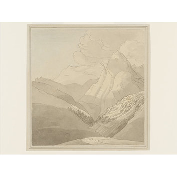 Drawing - The Alps near the source of the Rhine Drawing - The Alps near the source of the Rhine