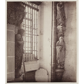 Photograph - Cathedral, Santiago, Spain, Portico de la Gloria, Sculpture on responding pier Photograph - Cathedral, Santiago, Spain, Portico de la Gloria, Sculpture on responding pier