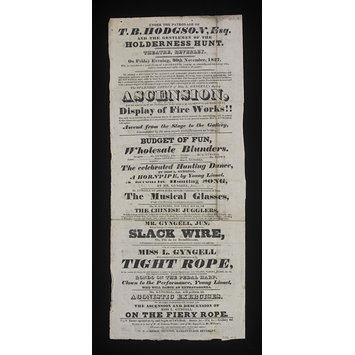 Poster - The Theatre, Beverley, 1827 Poster - The Theatre, Beverley, 1827