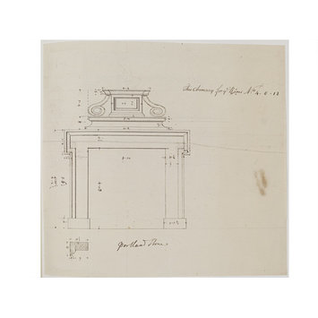 Design - Elevation of a chimney piece for an unidentified project Design - Elevation of a chimney piece for an unidentified project