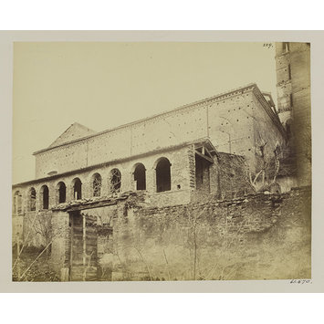 Photograph - Church of S. Croce in Gerusalemme - North Wall, c. A.D. 120; the Cornice, A.D. 1115; the Porticus or Arcade in front, c. A.D. 1600. Photograph - Church of S. Croce in Gerusalemme - North Wall, c. A.D. 120; the Cornice, A.D. 1115; the Porticus or Arcade in front, c. A.D. 1600.