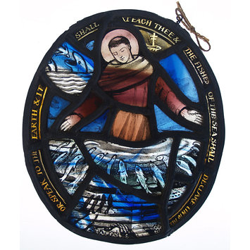 Panel - St Anthony of Padua preaching to the fishes Panel - St Anthony of Padua preaching to the fishes