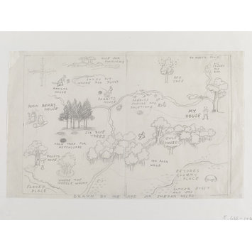 Drawing - A map of the Hundred-Acre Wood Drawing - A map of the Hundred-Acre Wood
