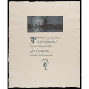 Print - Canal scene, with windmills Print - Canal scene, with windmills