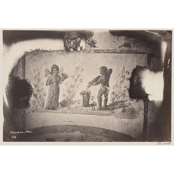 Photograph - Catacomb of S. Domitilla - Painting of Autumn, c. A.D. 250(?), or 523(?), in a Cubiculum Photograph - Catacomb of S. Domitilla - Painting of Autumn, c. A.D. 250(?), or 523(?), in a Cubiculum