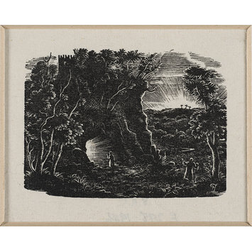 Print - A Sepulchre, with three Crosses on the sky-line Print - A Sepulchre, with three Crosses on the sky-line