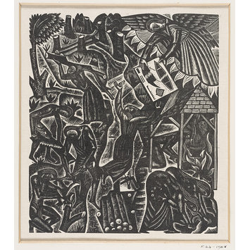 Woodcut - The Chester Play of the Deluge Woodcut - The Chester Play of the Deluge