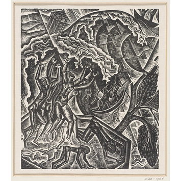 Woodcut - The Chester Play of the Deluge Woodcut - The Chester Play of the Deluge