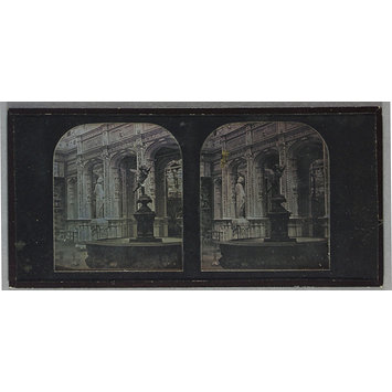 Daguerreotype - Stereoscopic daguerreotype of the Renaissance Court at Crystal Palace, Sydenham Daguerreotype - Stereoscopic daguerreotype of the Renaissance Court at Crystal Palace, Sydenham