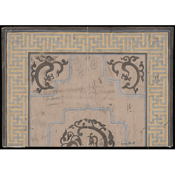 Design - Design for a carpet in the chinoiserie manner Design - Design for a carpet in the chinoiserie manner