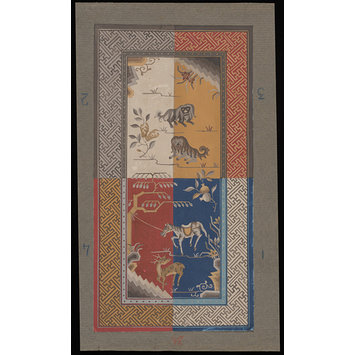 Design - Design for a carpet in the chinoiserie manner Design - Design for a carpet in the chinoiserie manner