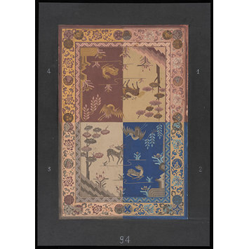 Design - Design for a carpet in the chinoiserie manner Design - Design for a carpet in the chinoiserie manner
