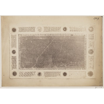 Photograph - Church and Altar Decoration - Altar-slab of red Porphyry with border of Cosmati work, in the Cloister of the Lateran Photograph - Church and Altar Decoration - Altar-slab of red Porphyry with border of Cosmati work, in the Cloister of the Lateran