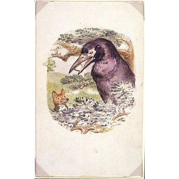 drawing - The Fox and the Crow drawing - The Fox and the Crow
