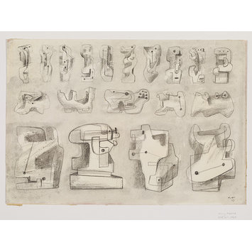 Drawing - Studies for stone sculpture Drawing - Studies for stone sculpture
