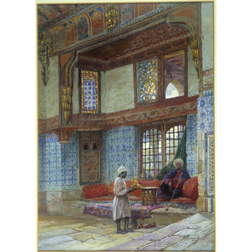Watercolour - Recess in the reception room in the house of the Mufti Sheikh el Mahadi, Cairo Watercolour - Recess in the reception room in the house of the Mufti Sheikh el Mahadi, Cairo