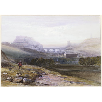 Watercolour - Edinburgh, from near St. Anthony's Chapel on the north-west shoulder of Arthur's Seat Watercolour - Edinburgh, from near St. Anthony's Chapel on the north-west shoulder of Arthur's Seat