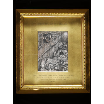 Drawing - Noah receiving the dove back to the Ark Drawing - Noah receiving the dove back to the Ark