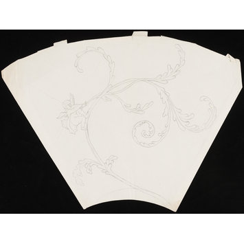 Drawing - Putto on a branch of scrolled acanthus Drawing - Putto on a branch of scrolled acanthus