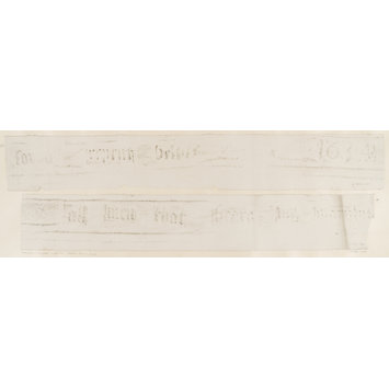 Print - Rubbing of incomplete inscription on third bell of Kelham Church Print - Rubbing of incomplete inscription on third bell of Kelham Church