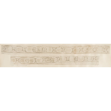 Print - Rubbing of inscription on second bell of Catwick Churck Print - Rubbing of inscription on second bell of Catwick Churck