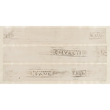 Print - Rubbing of inscription on second bell of Walesby Church Print - Rubbing of inscription on second bell of Walesby Church