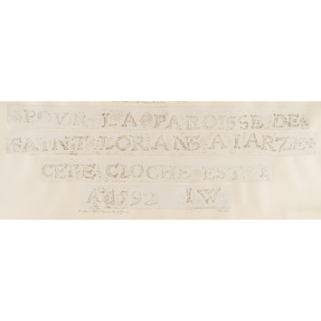Print - Rubbing of the inscription on a bell in St. Lawrence's Church Print - Rubbing of the inscription on a bell in St. Lawrence's Church