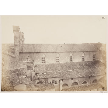 Photograph - Church of Ara Coeli. South side, shewing Windows and Cornice, c. A.D. 1400. Photograph - Church of Ara Coeli. South side, shewing Windows and Cornice, c. A.D. 1400.