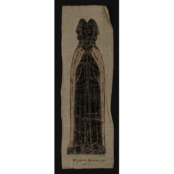 Brass rubbing - Elizabeth, daughter of Henry de la Felde, wife of Roger Dencourt Brass rubbing - Elizabeth, daughter of Henry de la Felde, wife of Roger Dencourt