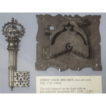 Chest lock and key Chest lock and key