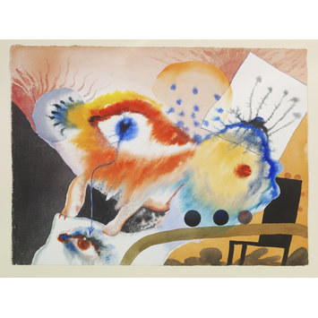Watercolour - Abstract with Eye and Breast Watercolour - Abstract with Eye and Breast