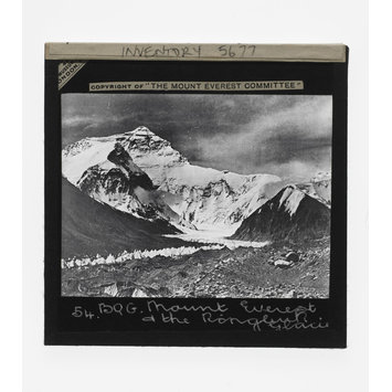 photograph - Slide 54. Mount Everest and the Rongbuk Glacier photograph - Slide 54. Mount Everest and the Rongbuk Glacier