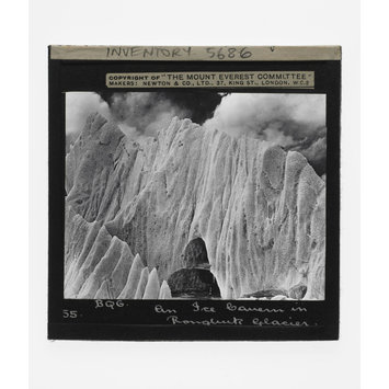 photograph - Slide 55. An Ice Cavern in the Rongbuk Glacier photograph - Slide 55. An Ice Cavern in the Rongbuk Glacier