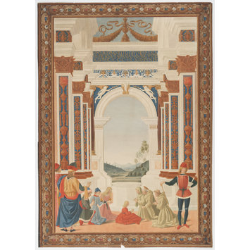 Watercolour - Copy after the painting St Bernard healing a man by Fiorenzo di Lorenzo in the Galleria Nazionale, Perugia. Watercolour - Copy after the painting St Bernard healing a man by Fiorenzo di Lorenzo in the Galleria Nazionale, Perugia.