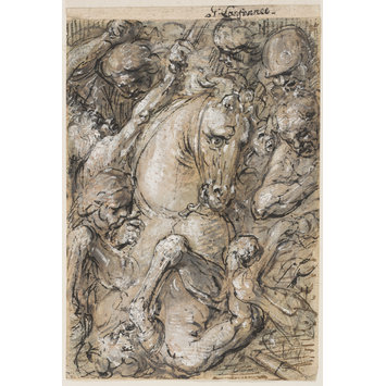 Drawing - Fight Between Calvarly and Infantry Drawing - Fight Between Calvarly and Infantry