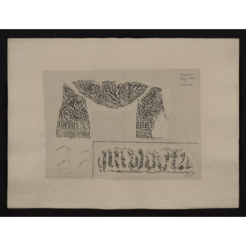 Rubbing of a monumental slab Rubbing of a monumental slab