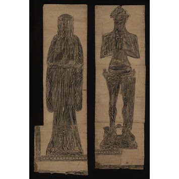 Brass rubbing - Sir Thomas de St Quintin and his wife Agnes Brass rubbing - Sir Thomas de St Quintin and his wife Agnes