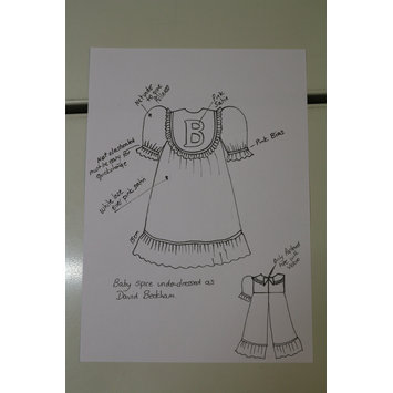 Costume design - Costume sketch for Baby Spice in <i> Sinbad the Sailor</i> Costume design - Costume sketch for Baby Spice in <i> Sinbad the Sailor</i>