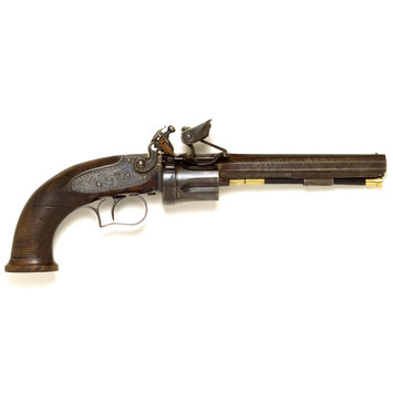 Flintlock revolving pistol Flintlock revolving pistol