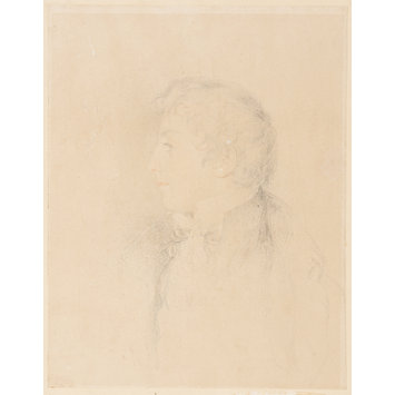 Drawing - Portrait head of a young man, possibly William Lock III of Norbury (1804-1832) Drawing - Portrait head of a young man, possibly William Lock III of Norbury (1804-1832)