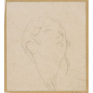 Drawing - Sketch of the head of a young woman, possibly Eliza O'Neill Drawing - Sketch of the head of a young woman, possibly Eliza O'Neill