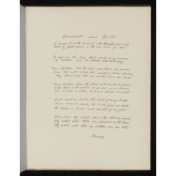 Photograph - Text of poem 'Geraint and Enid' from '<i>Illustrations to Tennyson's Idylls of the King and Other Poems </i>', vol. 1 Photograph - Text of poem 'Geraint and Enid' from '<i>Illustrations to Tennyson's Idylls of the King and Other Poems </i>', vol. 1