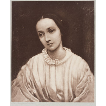 photograph - Julia Margaret Cameron portrait painted by G. F. Watts photograph - Julia Margaret Cameron portrait painted by G. F. Watts