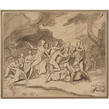 Drawing - The Nymphs discovering Calisto's misfortune to Diana Drawing - The Nymphs discovering Calisto's misfortune to Diana