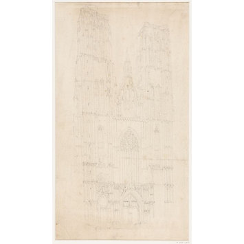 Drawing - Church of St. Gudule Drawing - Church of St. Gudule