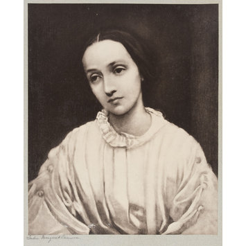 photograph - Julia Margaret Cameron portrait painted by G. F. Watts photograph - Julia Margaret Cameron portrait painted by G. F. Watts